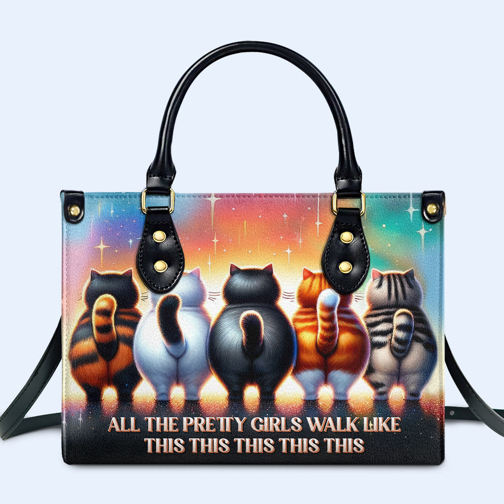 Cat Walk - Personalized Custom Leather Handbag - catwalk01