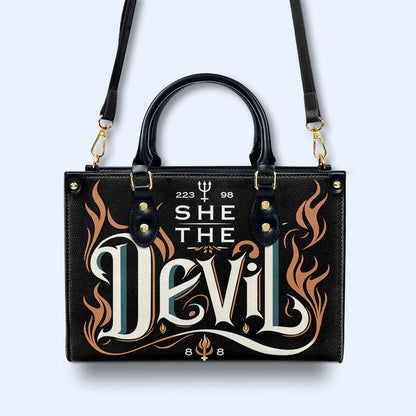 She - Personalized Custom Leather Handbag - devil01