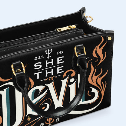 She - Personalized Custom Leather Handbag - devil01