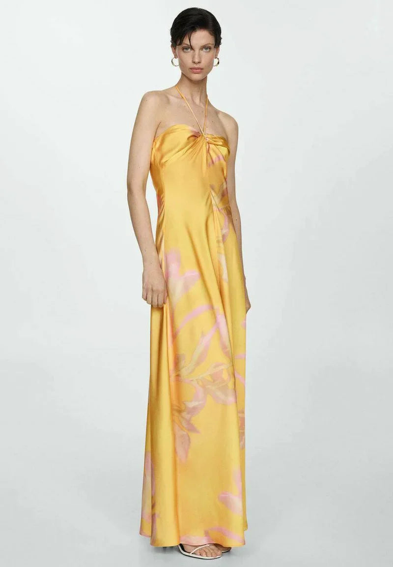 Berenice Printed Satin Dress