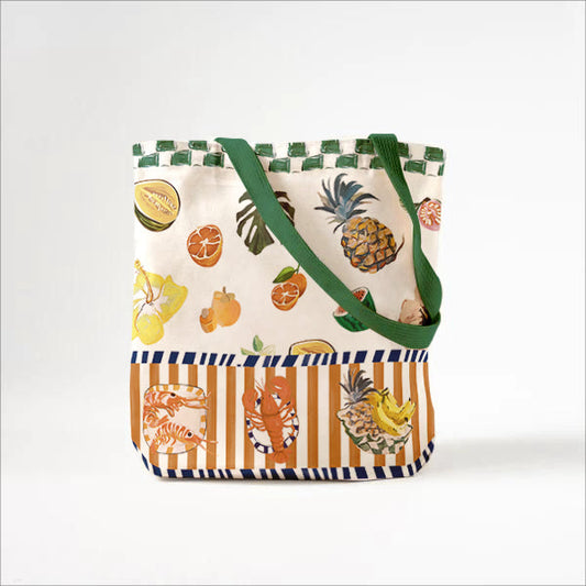 Exotic Fruit World Printed Canvas Bag