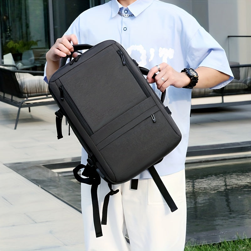 Expandable Water-Resistant Laptop Backpack