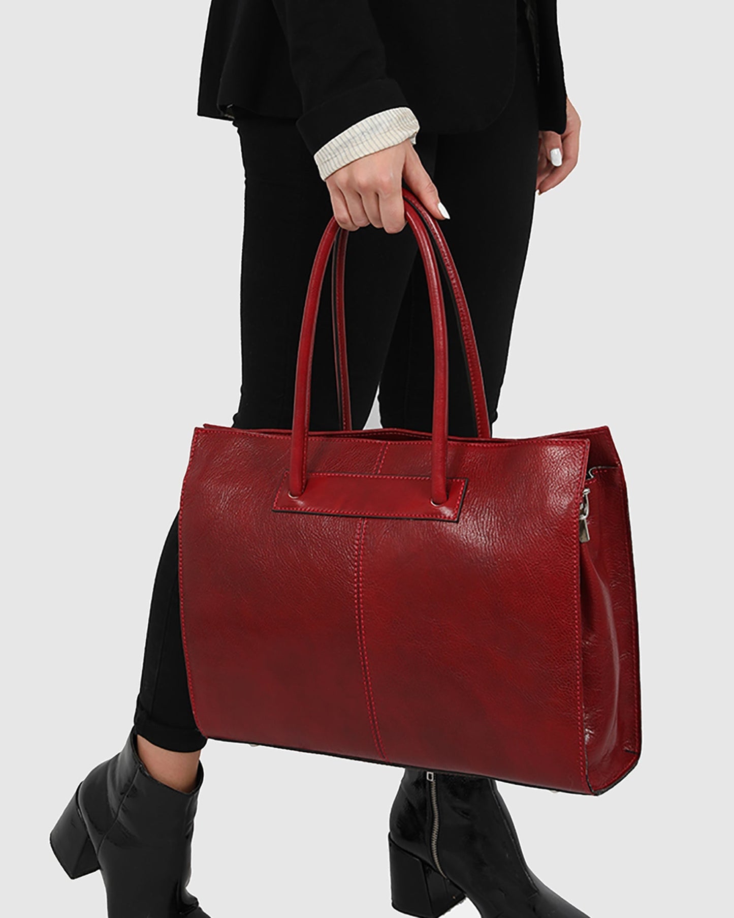 Florence Red - Leather Woman Briefcase