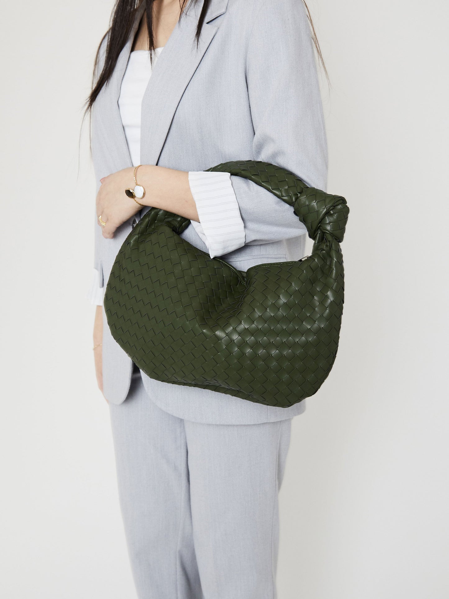 Medium Everyday Leather Bag - Hunter Green