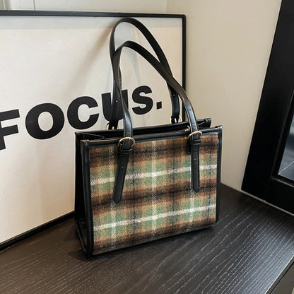 Plaid Tote