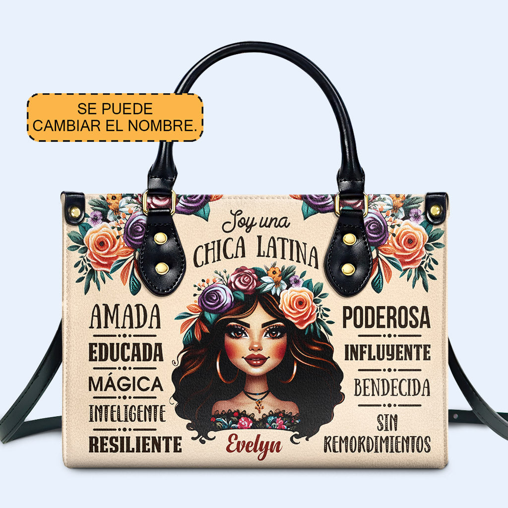 Soy Una Chica Latina - Personalized Custom Leather Handbag - HG02