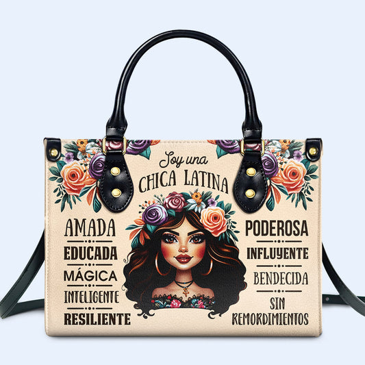 Soy Una Chica Latina - Personalized Custom Leather Handbag - HG02