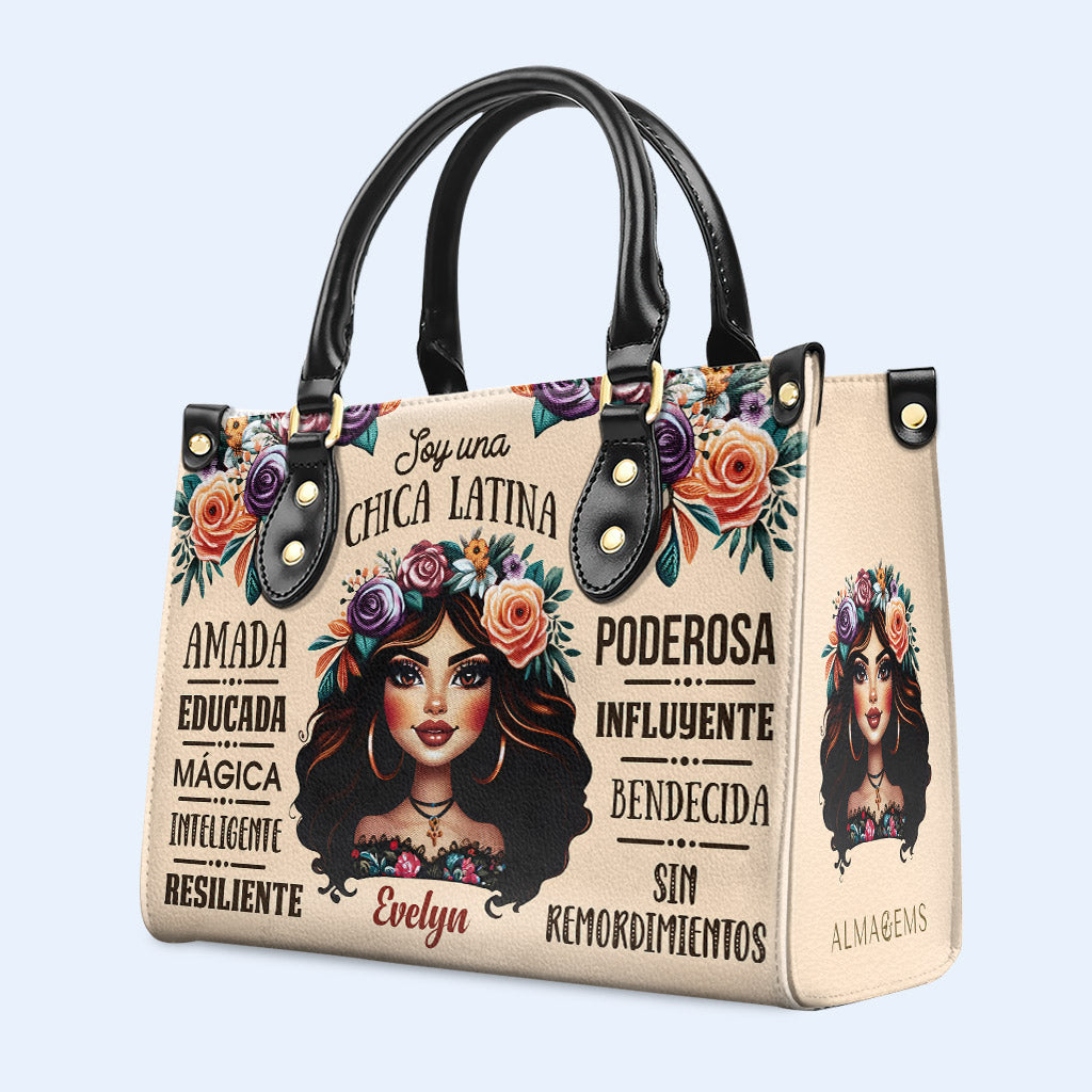 Soy Una Chica Latina - Personalized Custom Leather Handbag - HG02