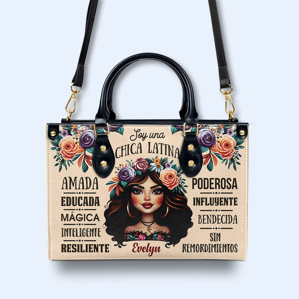 Soy Una Chica Latina - Personalized Custom Leather Handbag - HG02