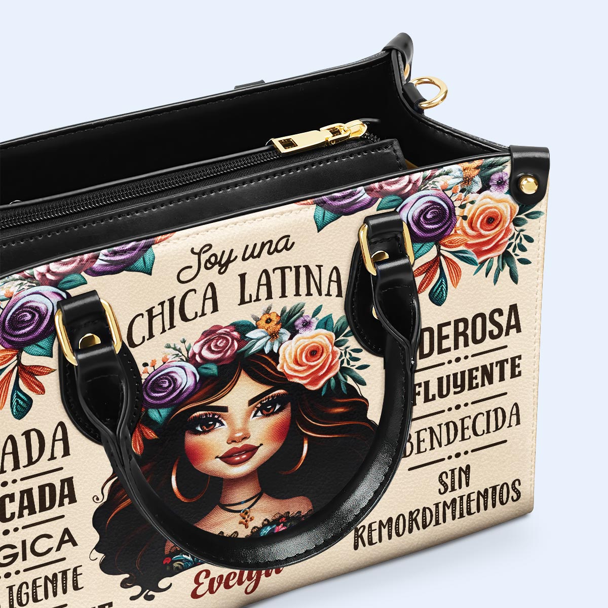 Soy Una Chica Latina - Personalized Custom Leather Handbag - HG02