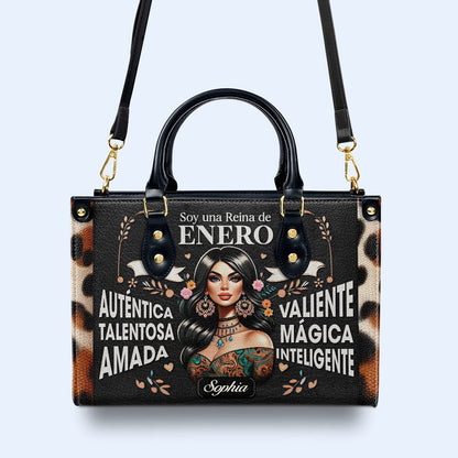 Soy Una Reina - Personalized Custom Leather Handbag - HG04