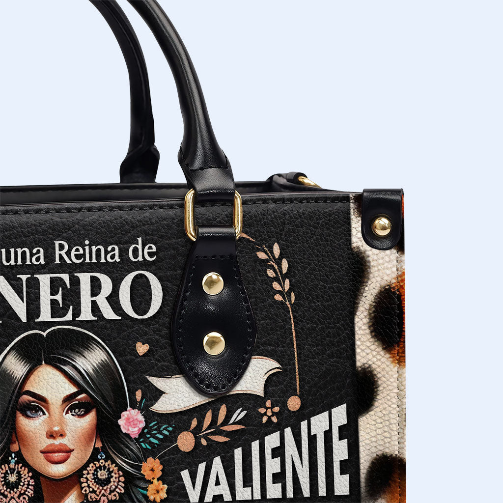 Soy Una Reina - Personalized Custom Leather Handbag - HG04