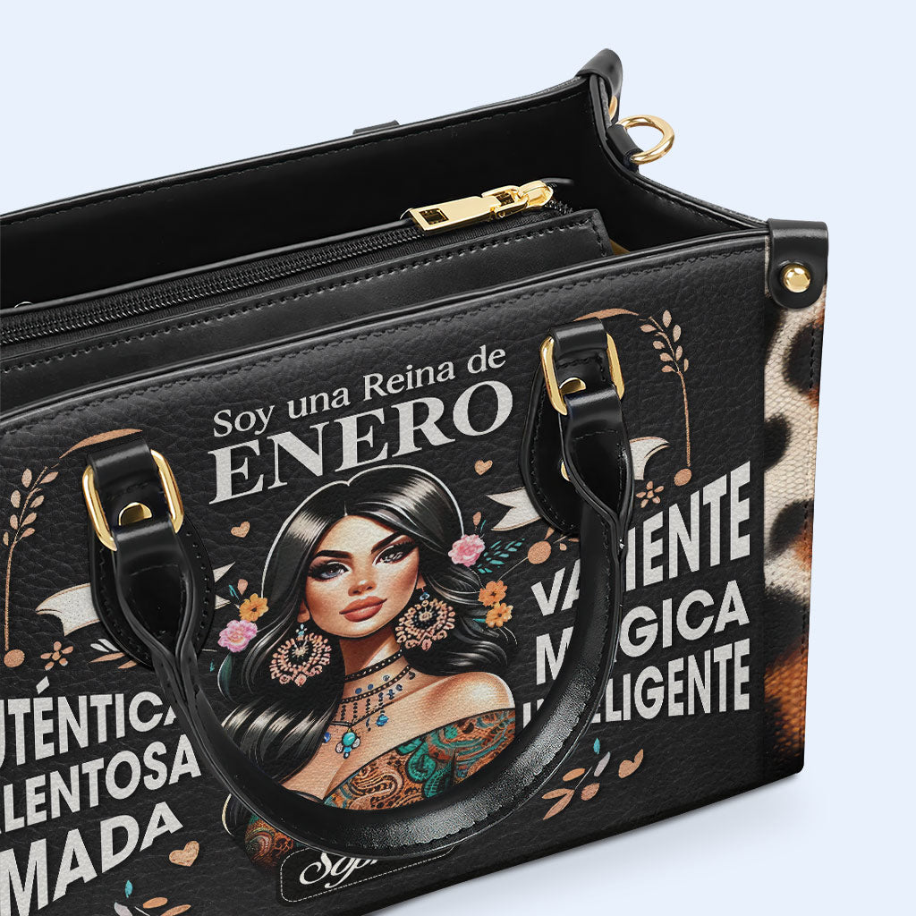 Soy Una Reina - Personalized Custom Leather Handbag - HG04