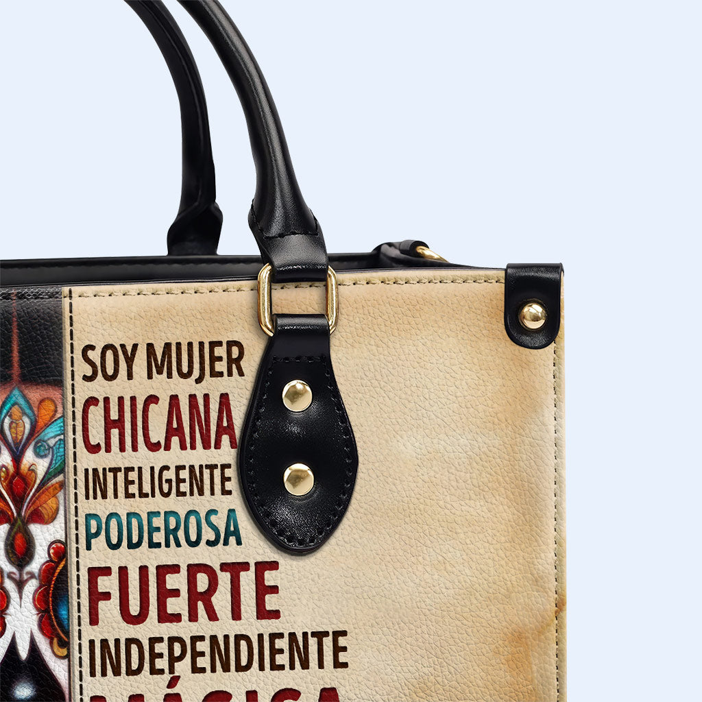 Soy Mujer Chicana - Personalized Custom Leather Handbag - MX03