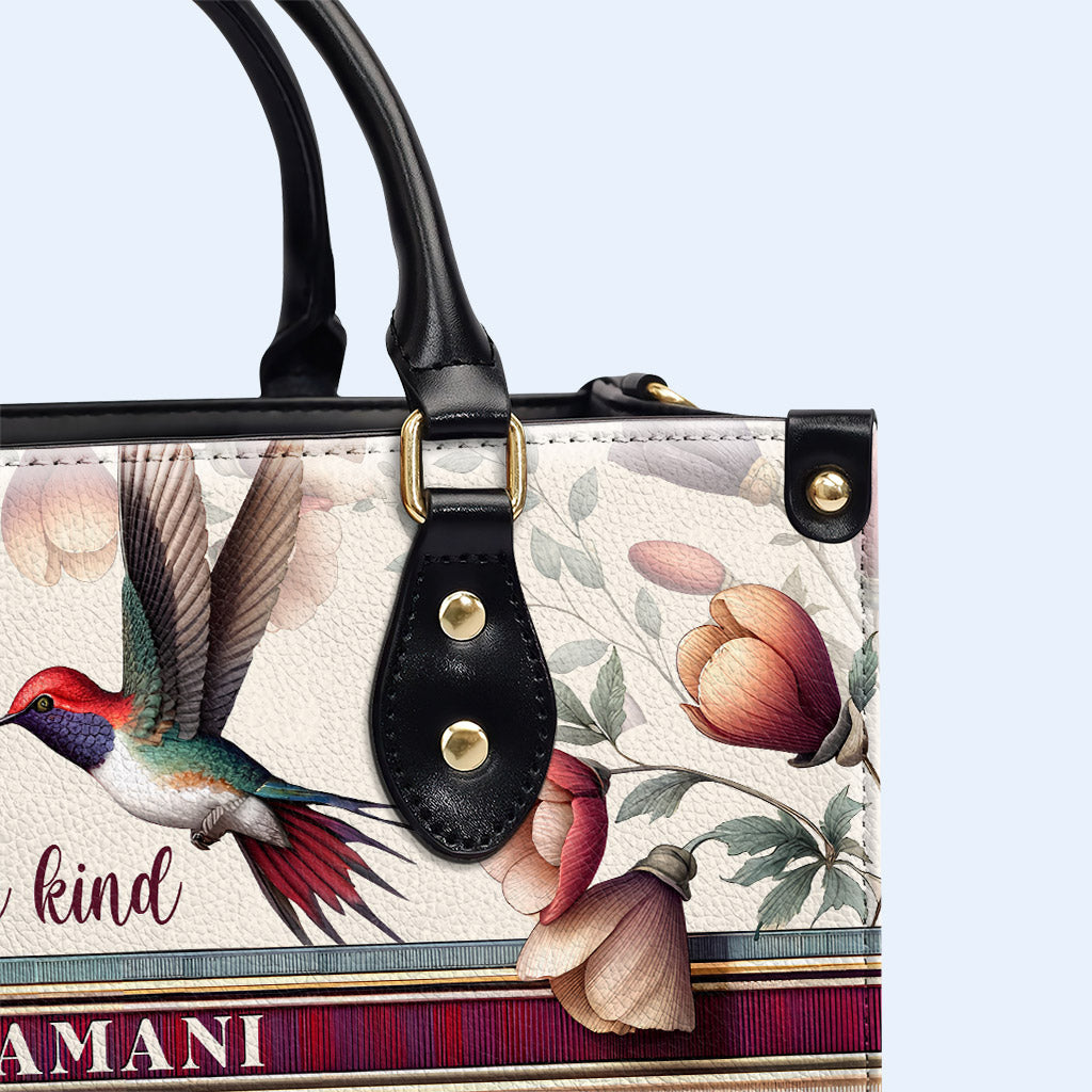 Be Kind - Hummingbird - Personalized Custom Leather Handbag - hmb_bekind_4 ag25