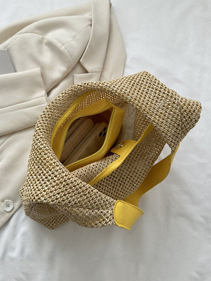 woven straw beach bag