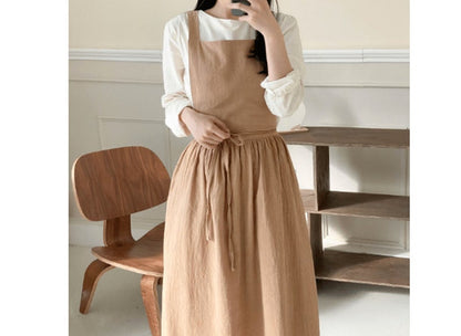 Linen Cotton Apron Dress