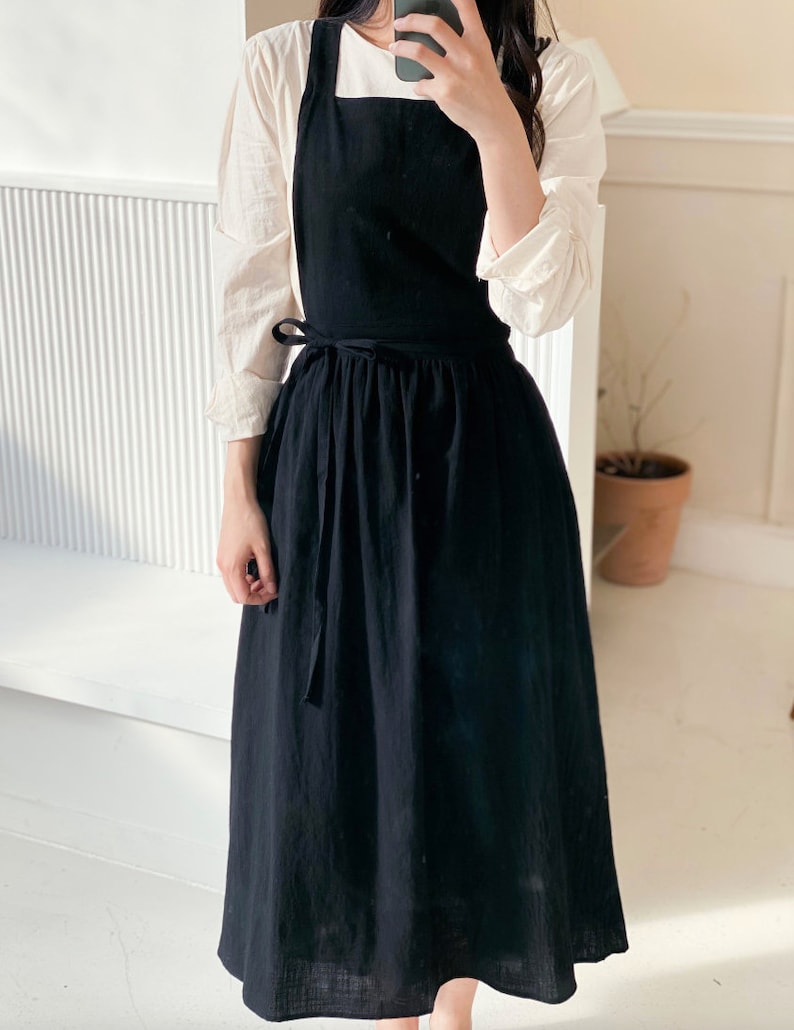 Linen Cotton Apron Dress