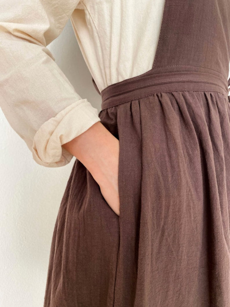 Linen Cotton Apron Dress