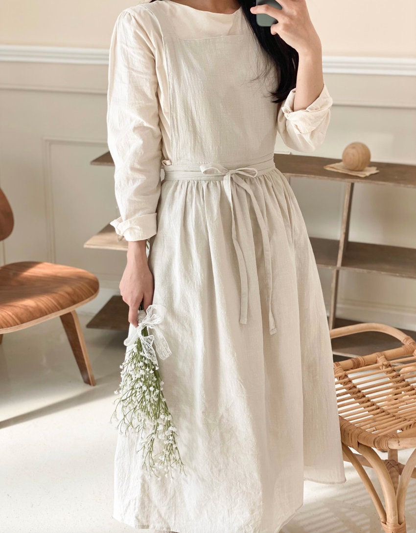 Linen Cotton Apron Dress