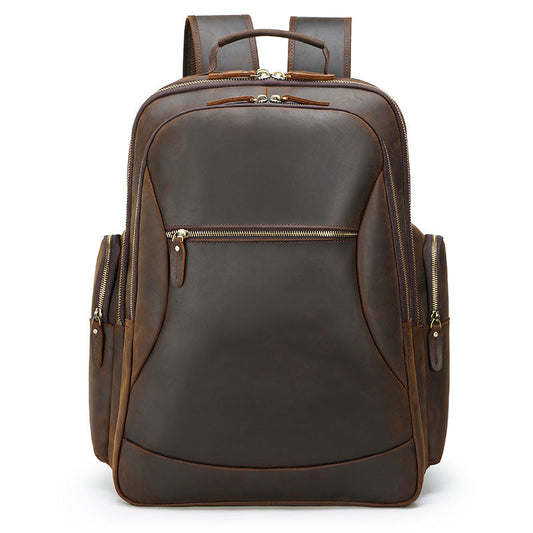 Rugged Explorer | Large Leather Travel Backpack