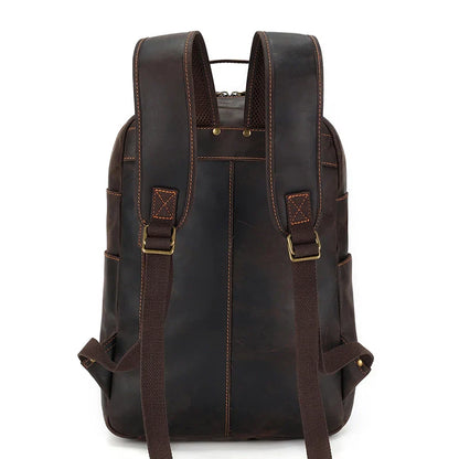 Anti-Theft Vintage Leather Travel Backpack