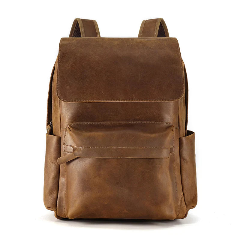 Classic Leather Travel Backpack