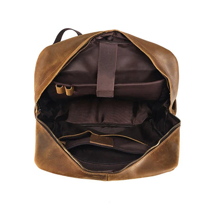 Classic Leather Travel Backpack