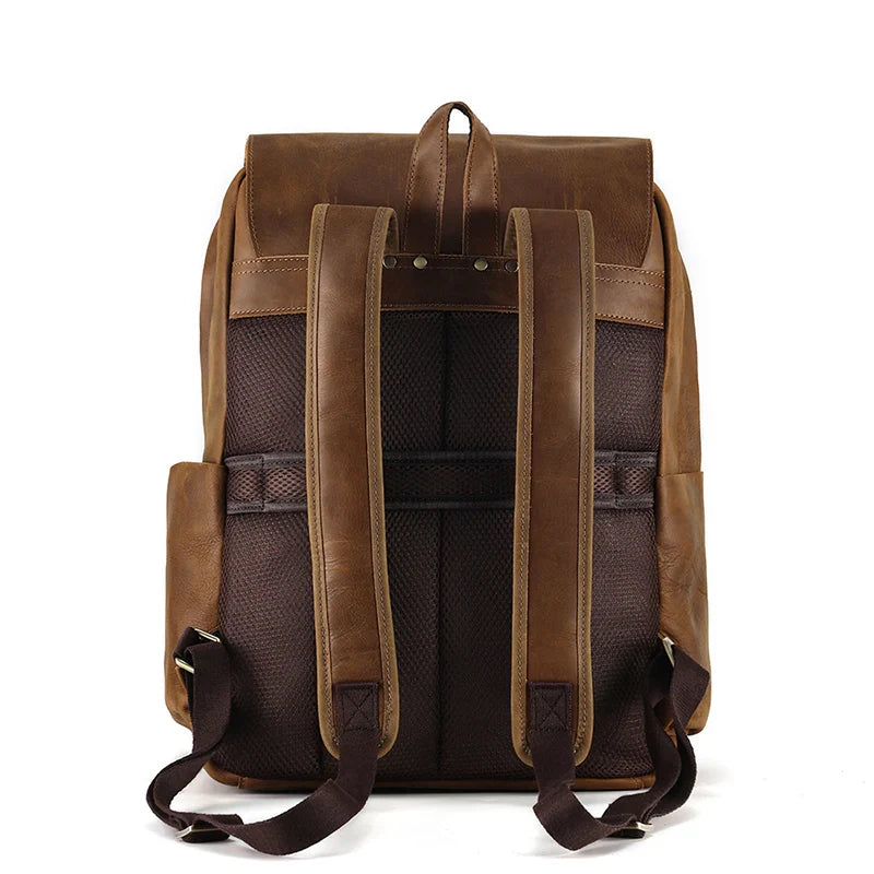 Classic Leather Travel Backpack