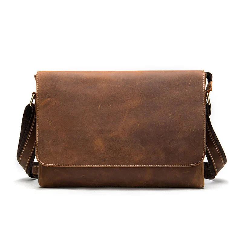 Leather Laptop Crossbody Shoulder Bag