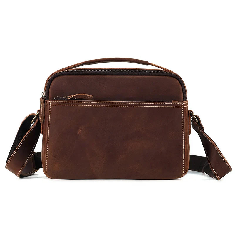 Vintage-Style Leather Crossbody Bag