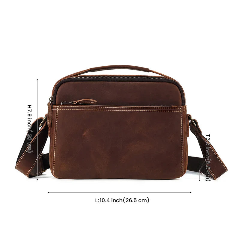 Vintage-Style Leather Crossbody Bag