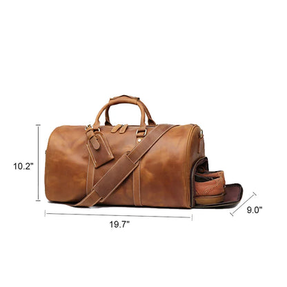 Voyager | Leather Weekend Duffle Bag