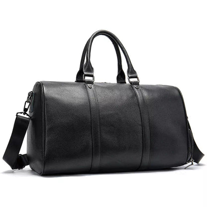 Classic Leather Weekender Travel Bag