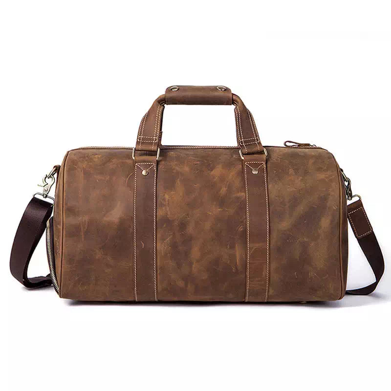 Vintage Leather Weekend Travel Duffle