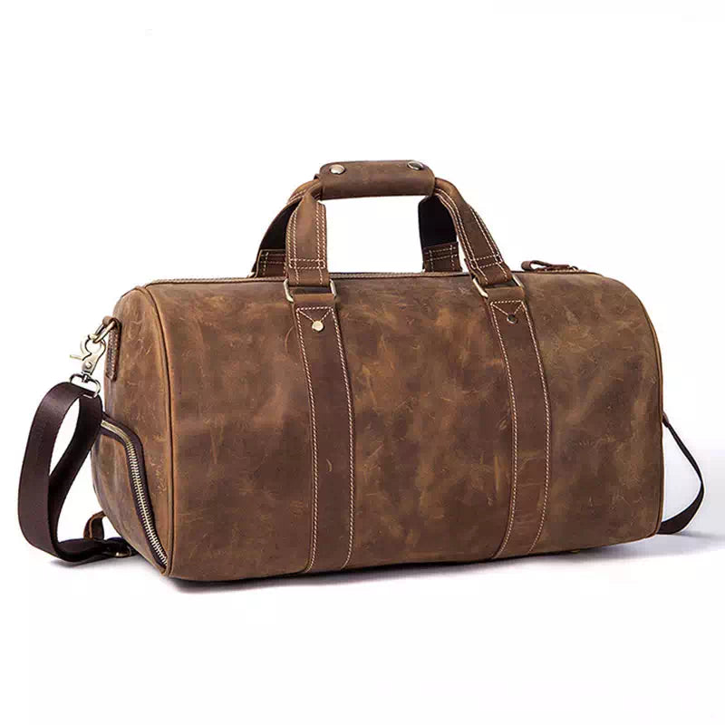 Vintage Leather Weekend Travel Duffle