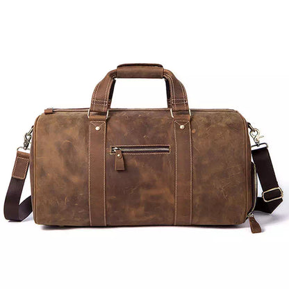 Vintage Leather Weekend Travel Duffle