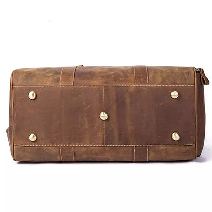 Vintage Leather Weekend Travel Duffle