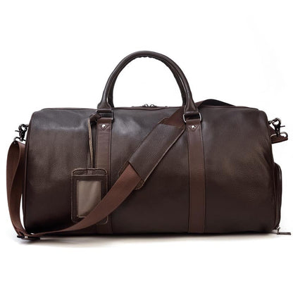 Classic Leather Travel Duffle Bag