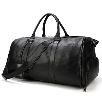 Classic Leather Travel Duffle Bag