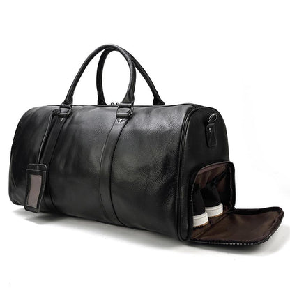 Classic Leather Travel Duffle Bag