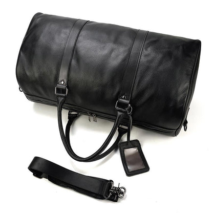 Classic Leather Travel Duffle Bag