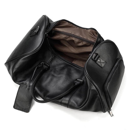 Classic Leather Travel Duffle Bag