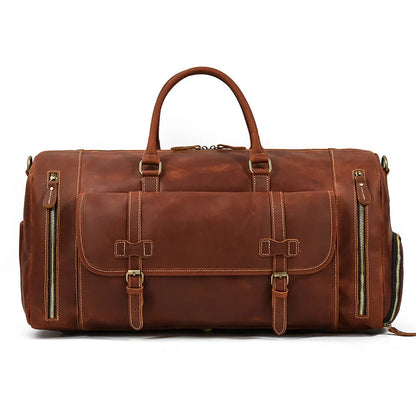 Adventure Leather Weekender Duffle Bag