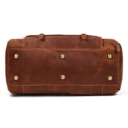 Adventure Leather Weekender Duffle Bag