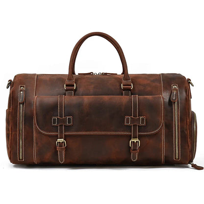 Adventure Leather Weekender Duffle Bag