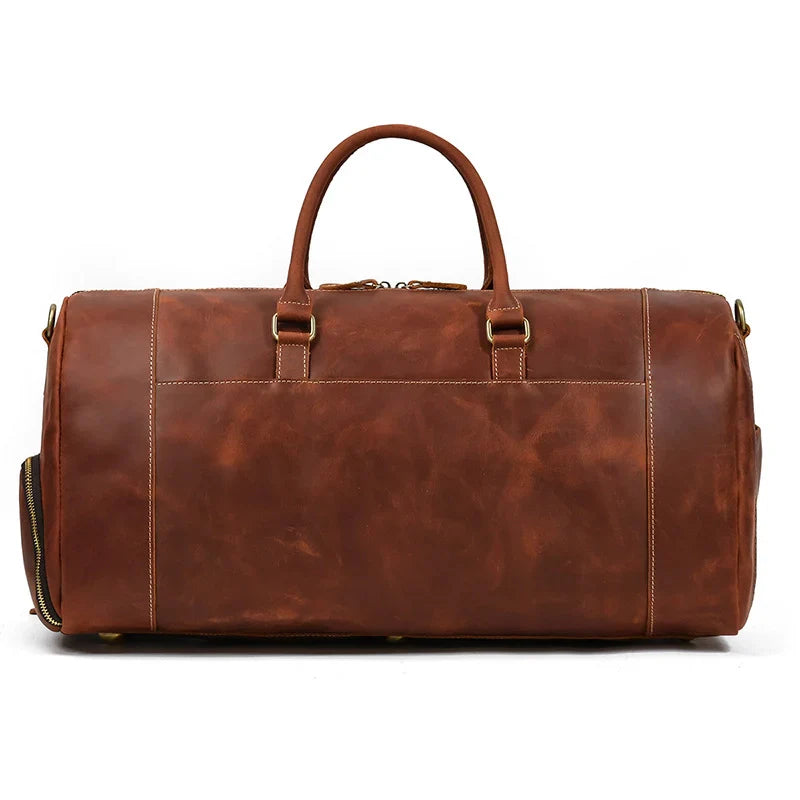 Adventure Leather Weekender Duffle Bag