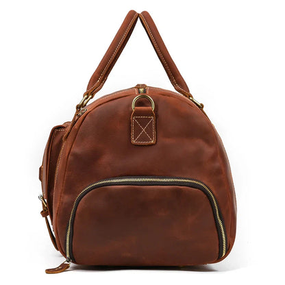 Adventure Leather Weekender Duffle Bag