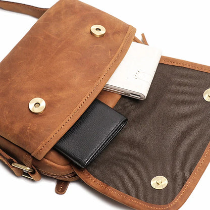 Compact Leather Small Crossbody Bag