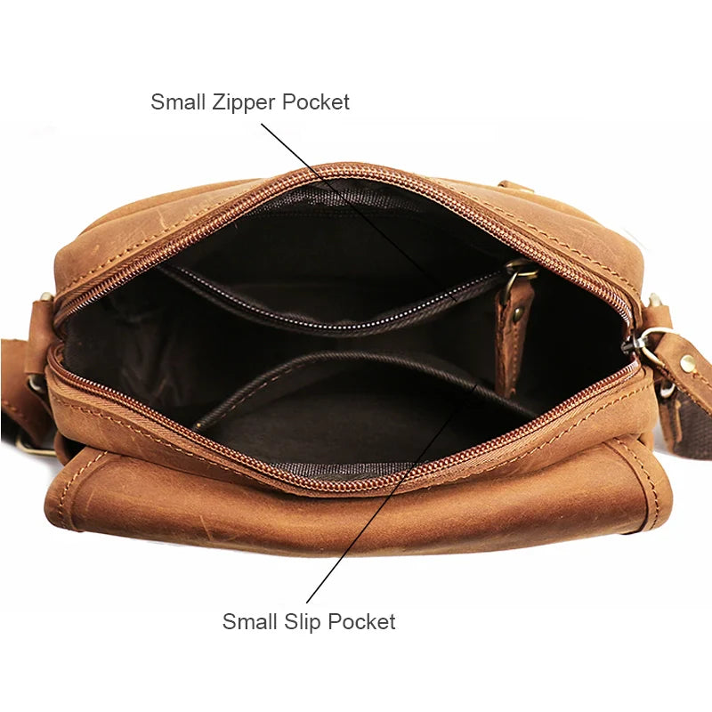 Compact Leather Small Crossbody Bag